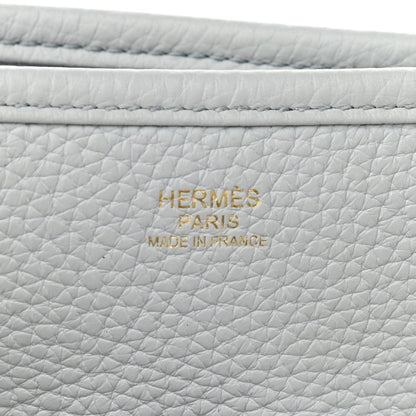 Hermes Taurillon Clemence Evelyne III GM Bleu Pale 6 of 11