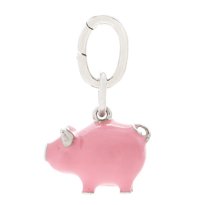 Tiffany Sterling Silver Enamel Pig Charm Pink 1 of 7
