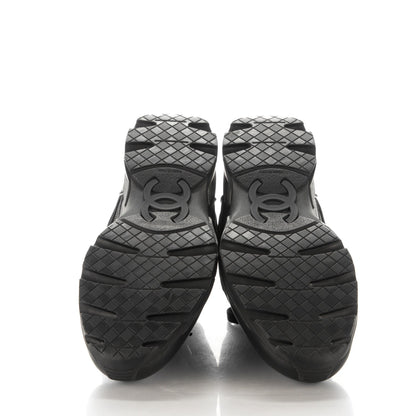 Chanel Suede Calfskin CC Sneakers 35.5 Black 5 of 7