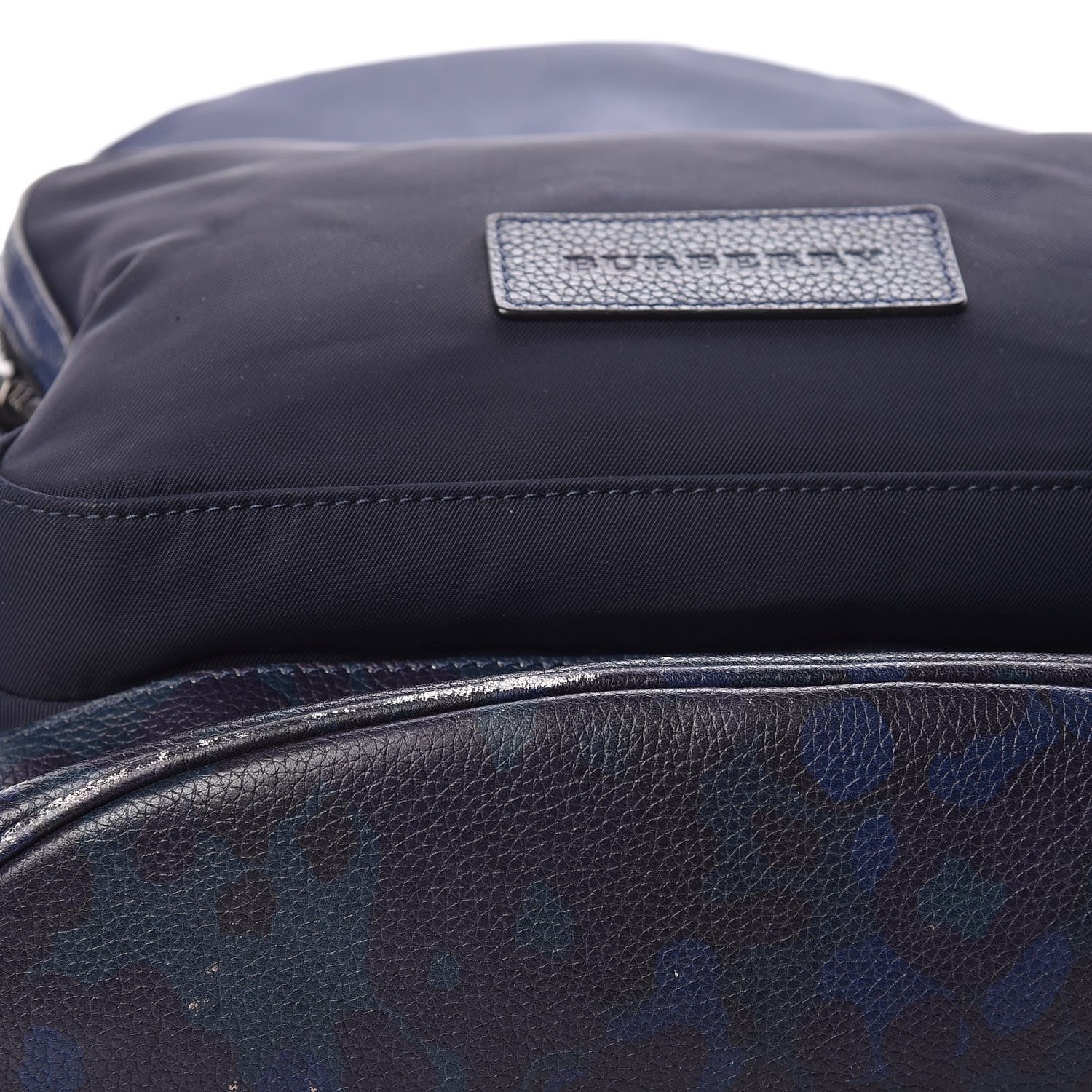 Burberry Nylon Printed Calfskin Marden Backpack Blue 8 of 8