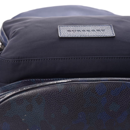 Burberry Nylon Printed Calfskin Marden Backpack Blue 8 of 8