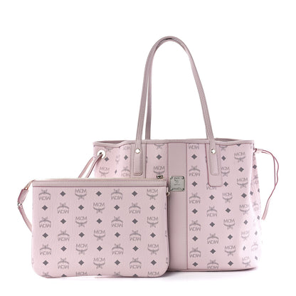 MCM Visetos Medium Liz Reversible Shopper Tote Powder Pink 1 of 22