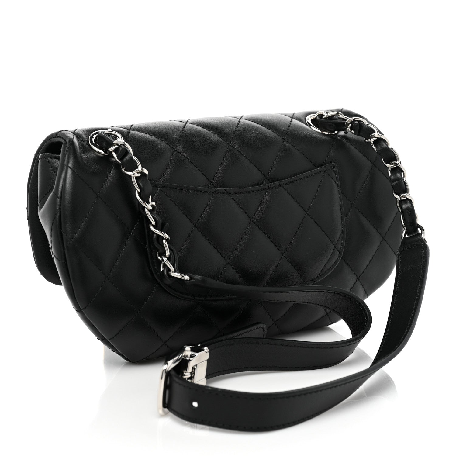 Chanel Calfskin Quilted CC Uniform Flap Belt Bag Black 3 of 9