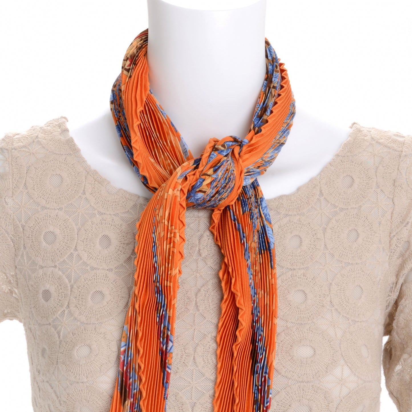 Silk Plisse Axis Mundi Tree Scarf 90