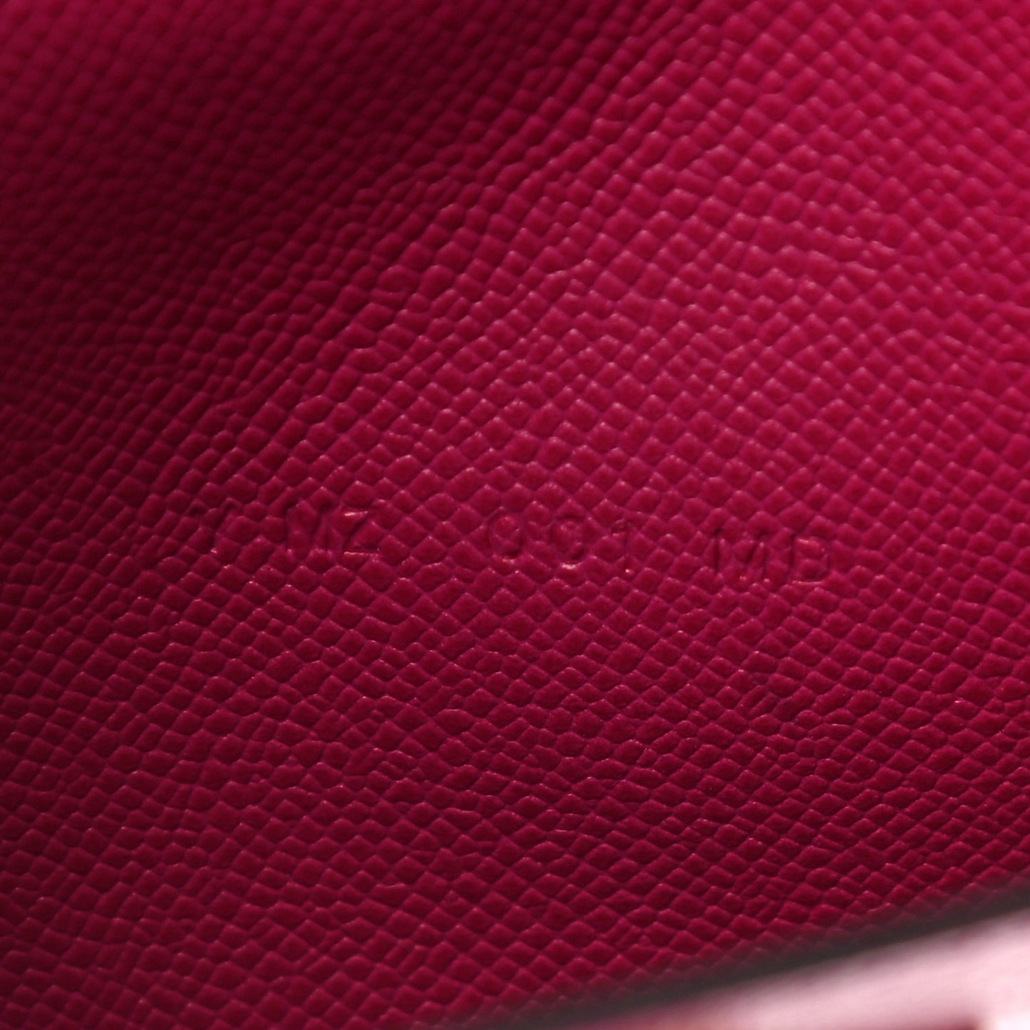 Madame Calfskin Kelly Pocket Compact Wallet Rose Pourpre