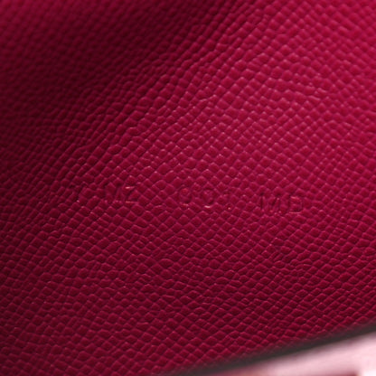 Hermes Madame Calfskin Kelly Pocket Compact Wallet Rose Pourpre 7 of 11