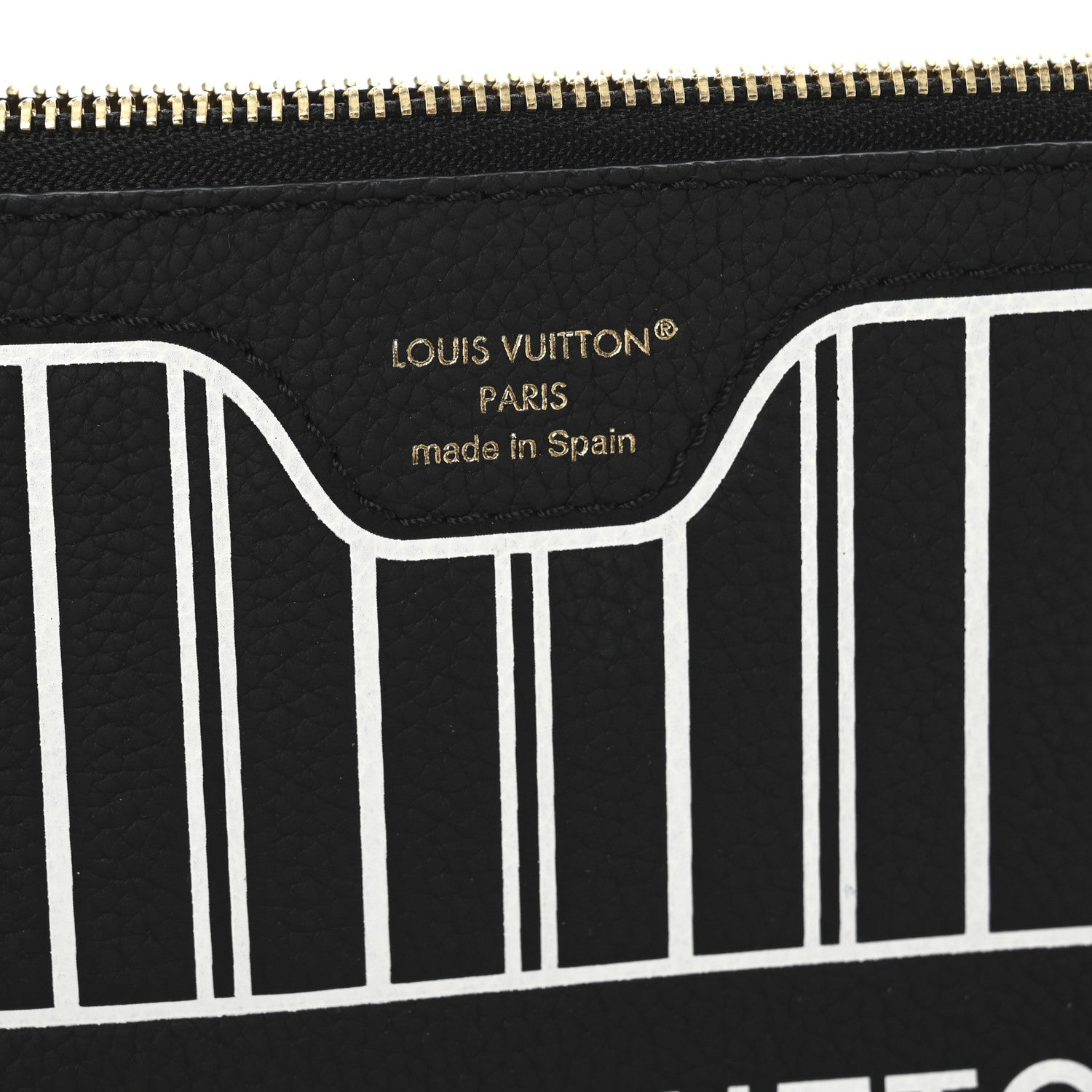 Louis Vuitton Calfskin Neverfull Inside Out MM Pochette Black 6 of 7