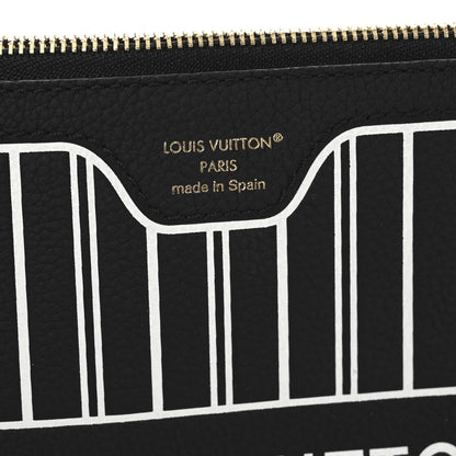 Louis Vuitton Calfskin Neverfull Inside Out MM Pochette Black 6 of 7