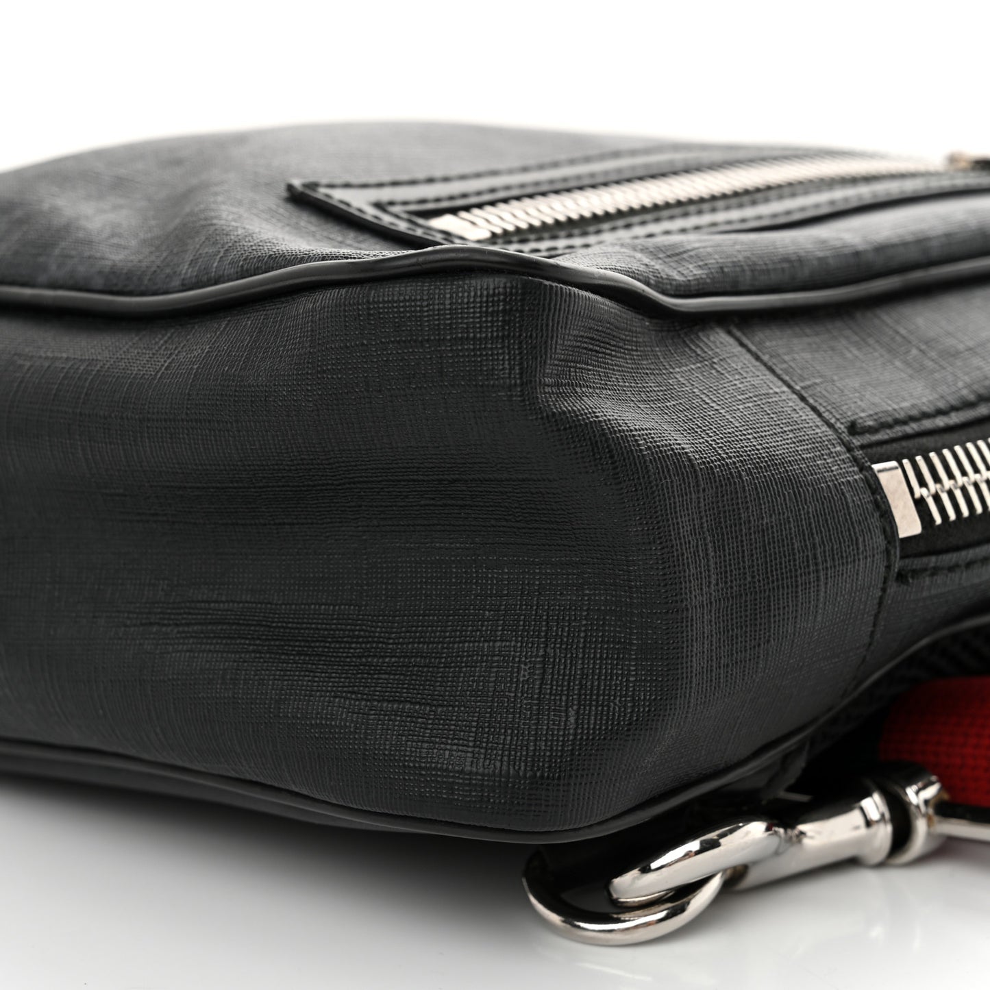 GG Supreme Monogram Web Belt Bag Black Grey