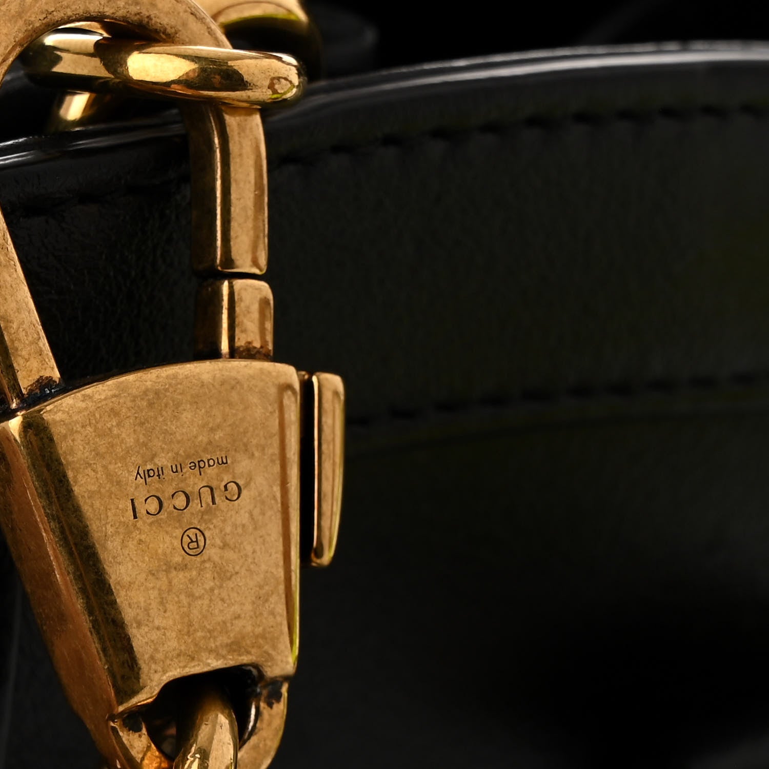 Gucci Calfskin Small Diana Tote Bag Black Yellow Fluo 12 of 14