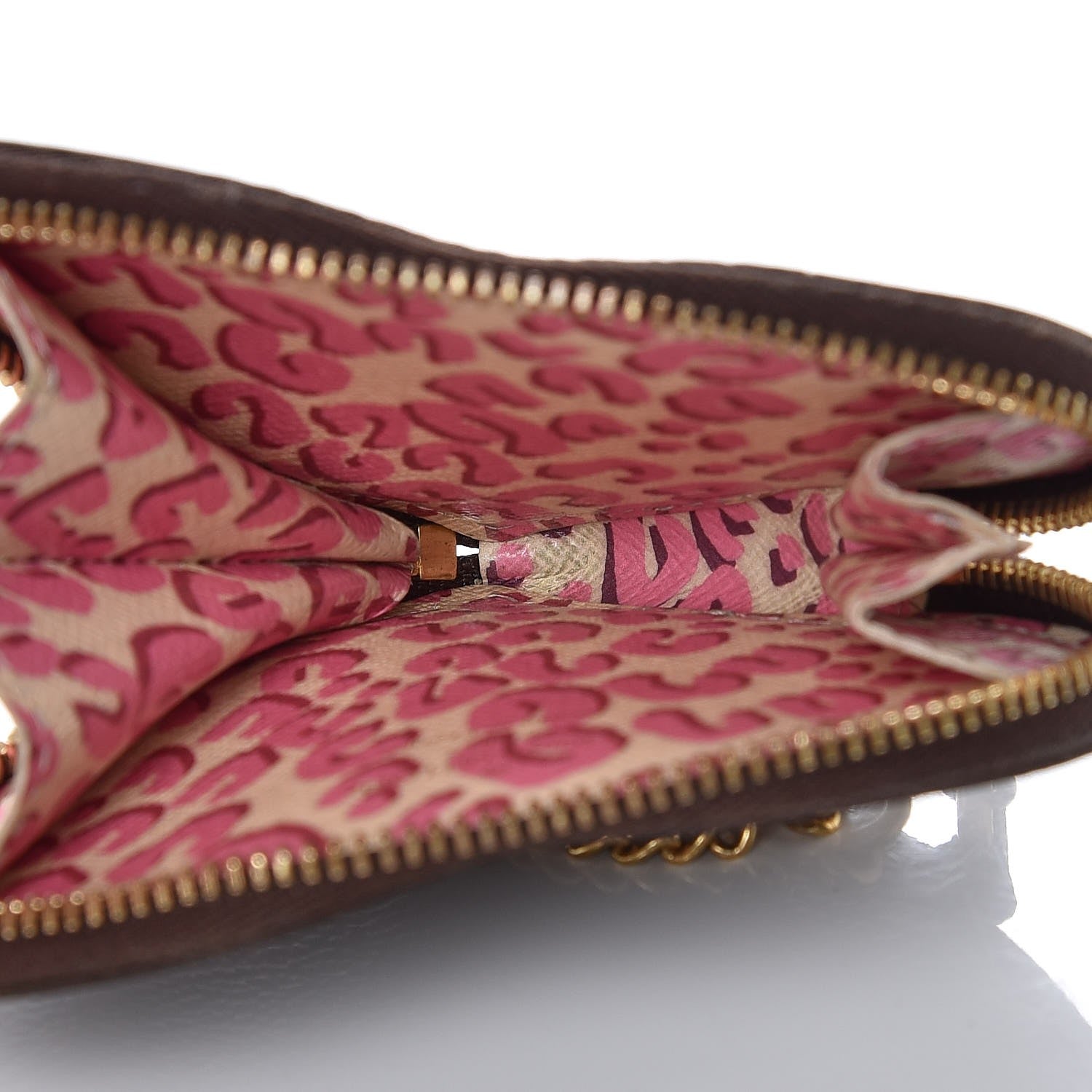 Louis Vuitton Monogram Leopard Coeur Heart Coin Purse Blanc Corail 5 of 8