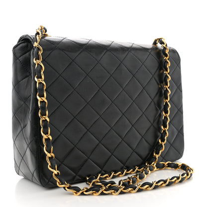 Chanel Lambskin Diamond Stitch Envelope Single Flap Black 3 of 9