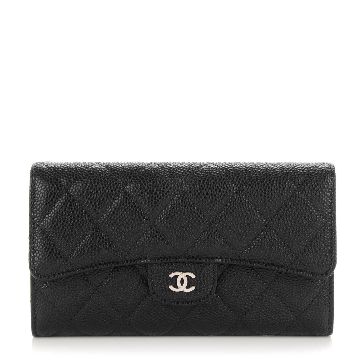Chanel Caviar Quilted Large Flap Wallet Black 1 of 8