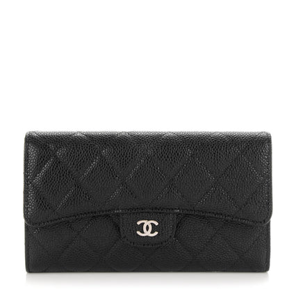 Chanel Caviar Quilted Large Flap Wallet Black 1 of 8