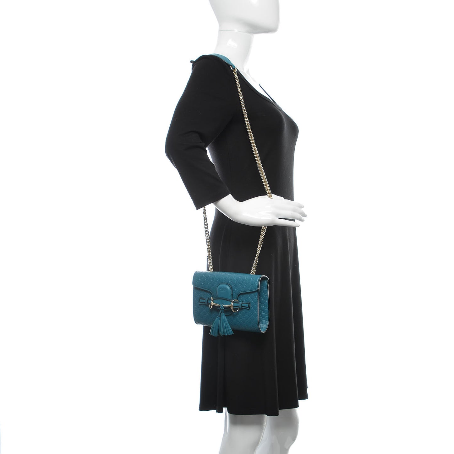 Microguccissima Mini Emily Shoulder Bag Deep Cobalt
