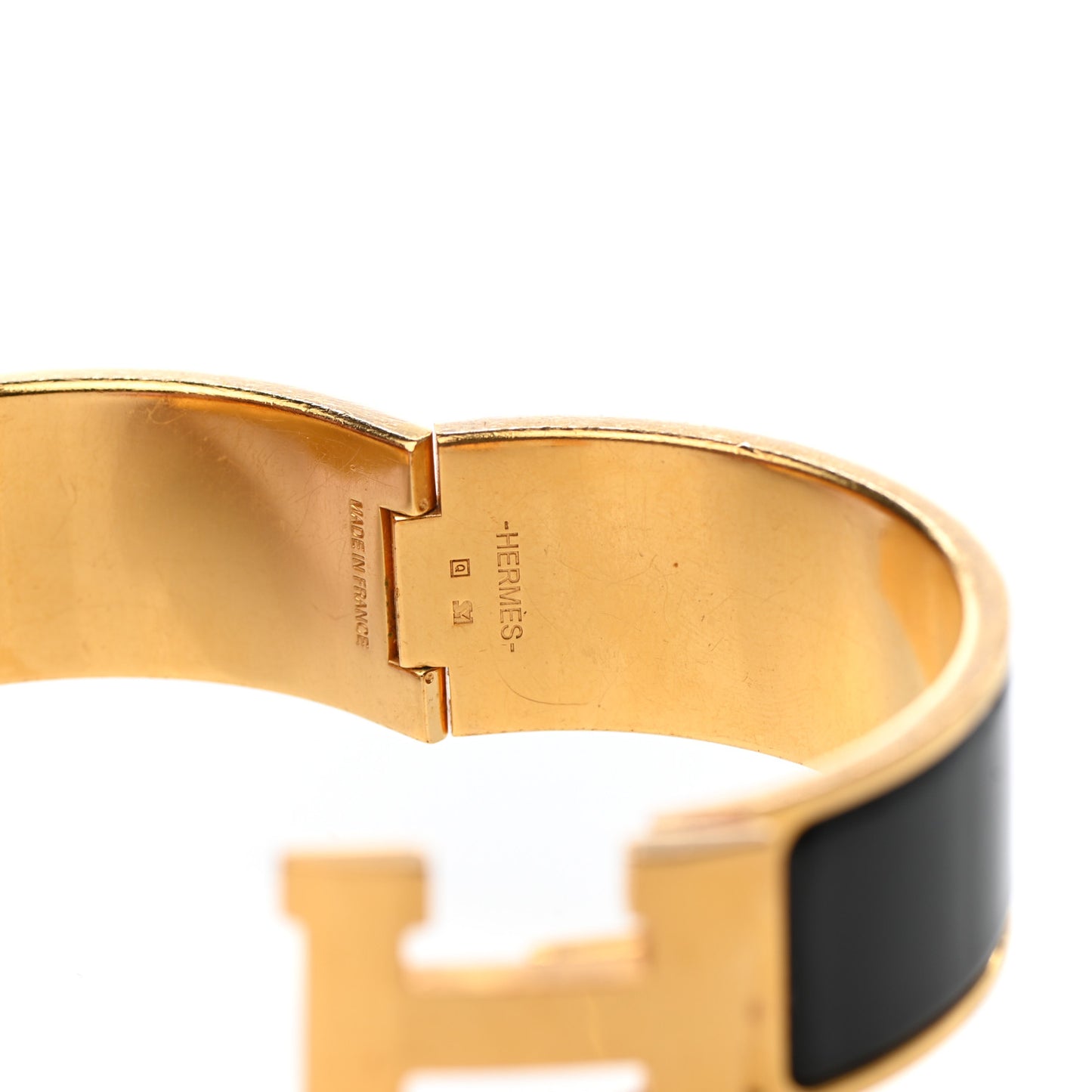Enamel Wide Clic Clac H Bracelet PM Black