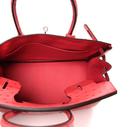Hermes Ostrich Birkin 30 Bougainvillea 5 of 10