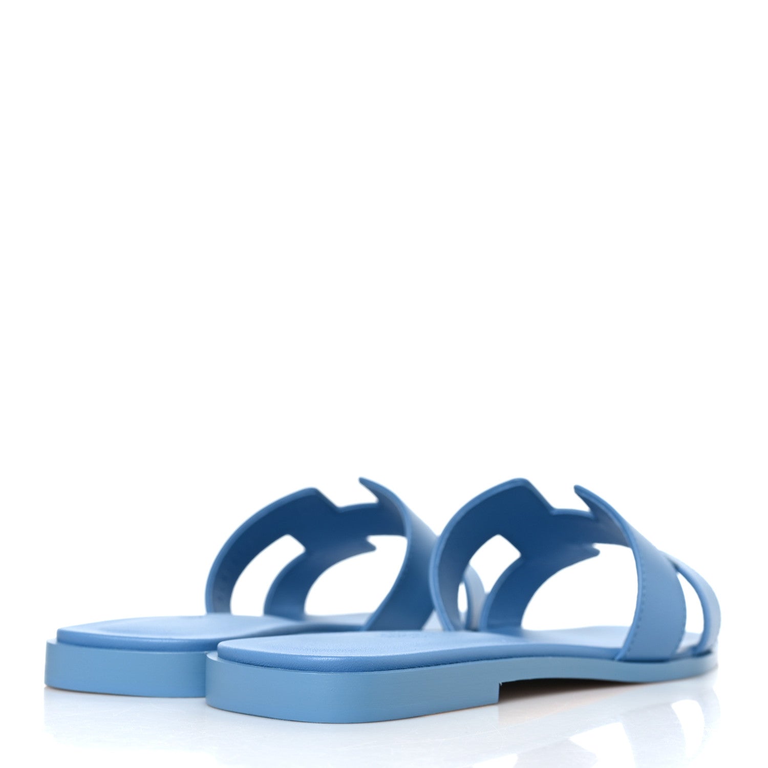 Hermes Box Calfskin Oran Sandals 39 Bleu Cameo 4 of 9