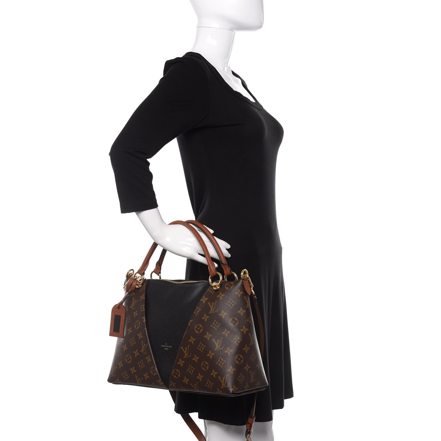 Louis Vuitton Monogram V Tote MM Black 3 of 11