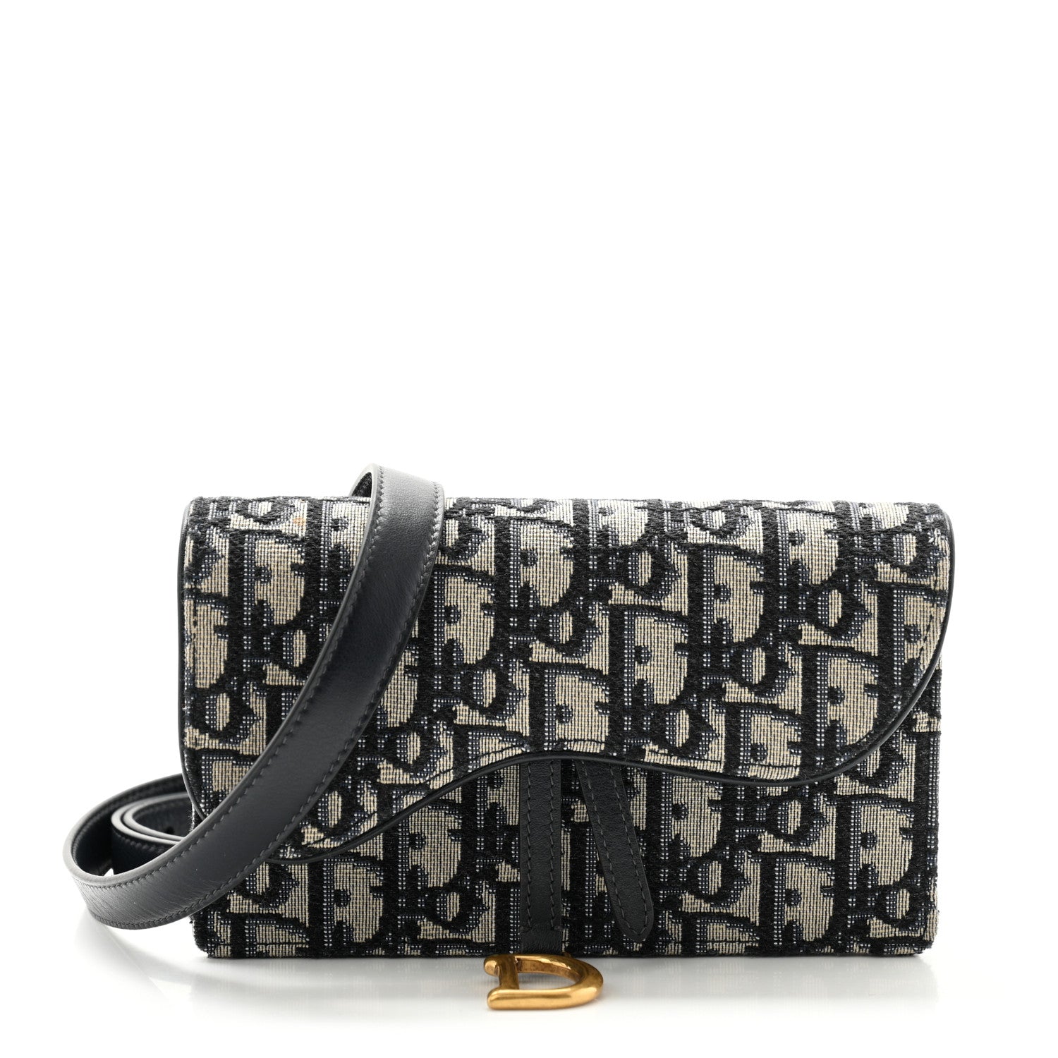 Christian Dior Oblique Saddle Belt Bag Blue 1 of 11