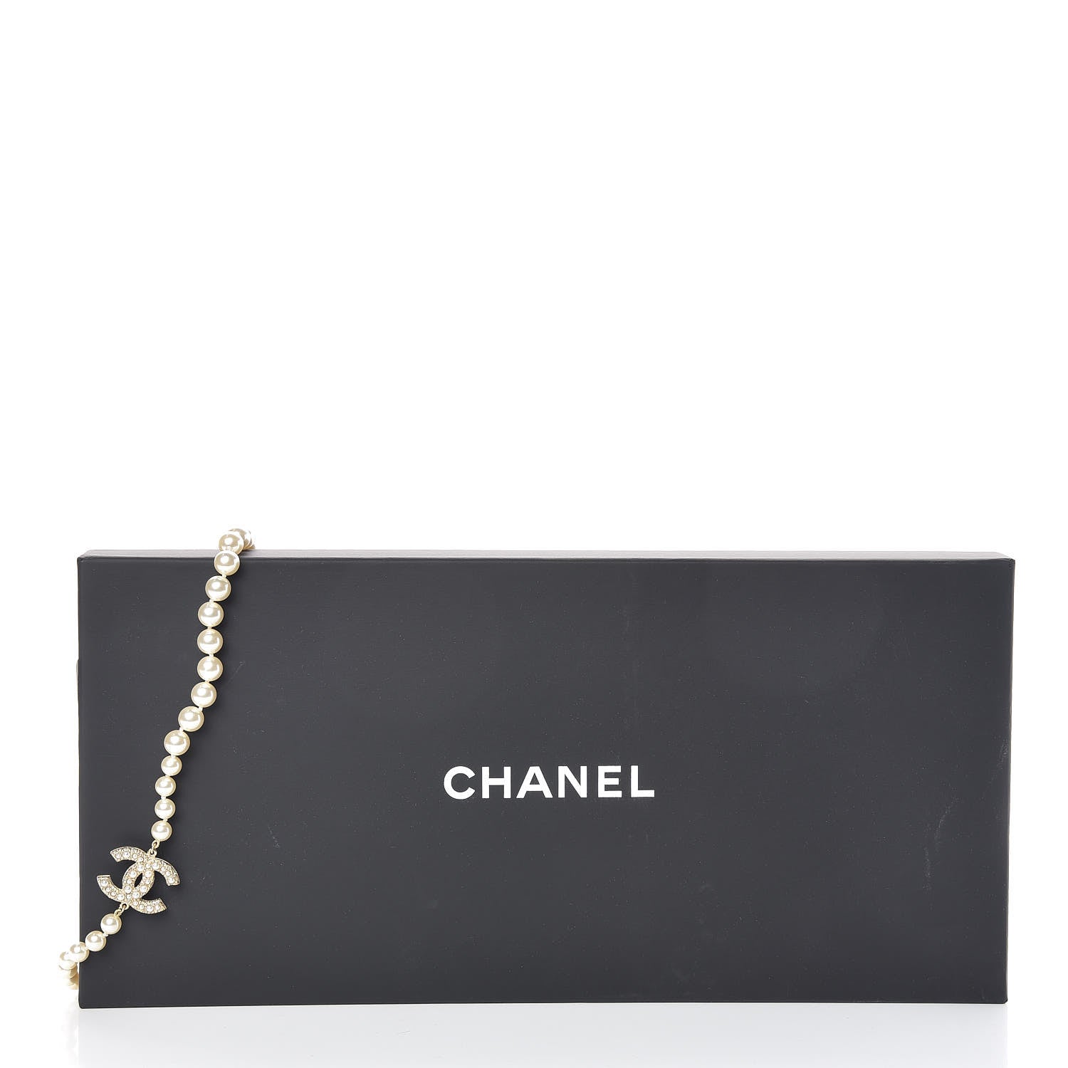 Chanel Graduated Pearl Long CC Necklace Gold 5 of 5