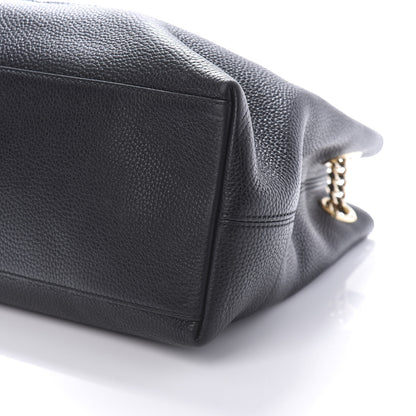 Gucci Pebbled Calfskin Medium Soho Chain Shoulder Bag Black 7 of 10