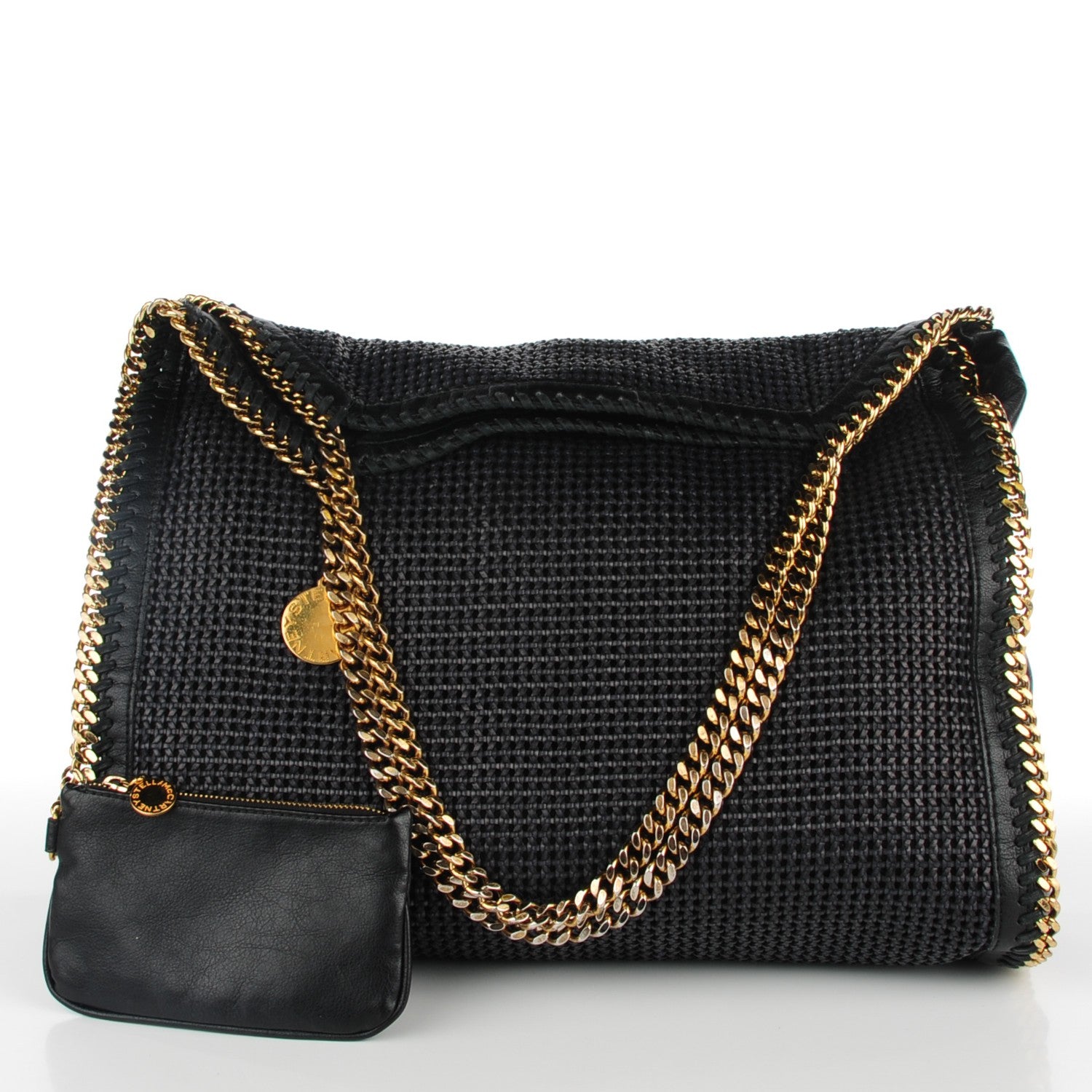 Stella McCartney Woven Falabella Tote Black 3 of 7