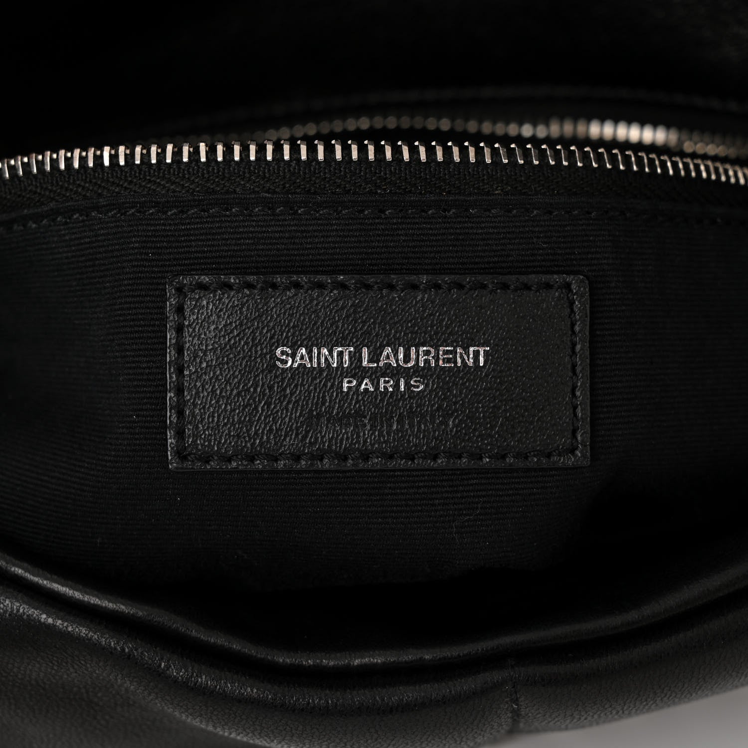 Saint Laurent Lambskin Quilted Medium Loulou Puffer Monogram Chain Satchel Black 6 of 10