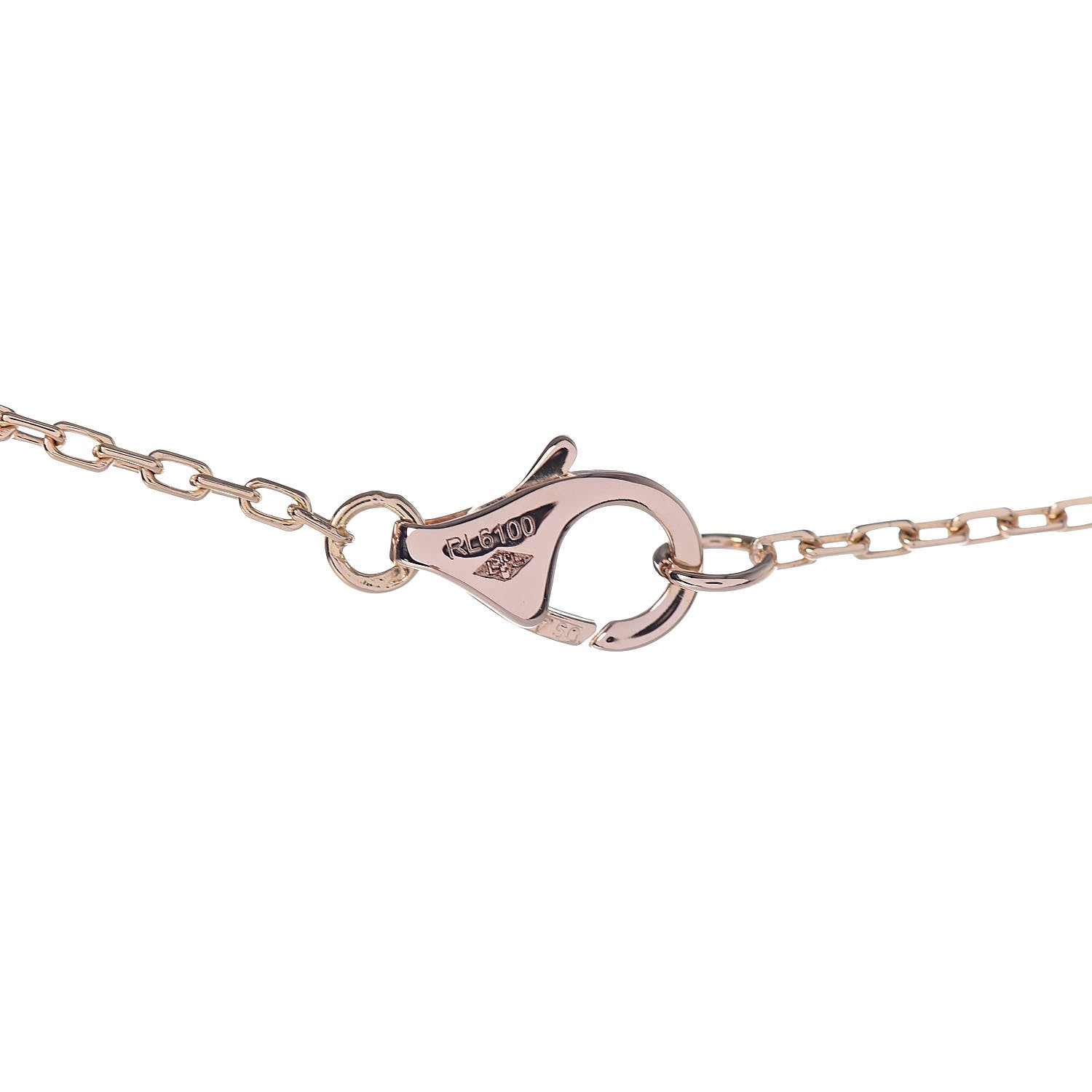 Cartier 18K Pink Gold Diamond Logo Paved Pendant Necklace 5 of 7