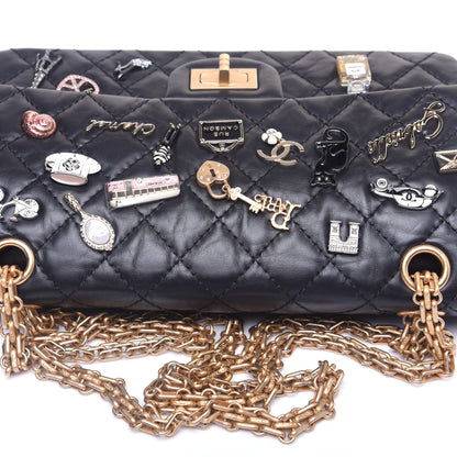 Chanel Aged Calfskin Lucky Charms 2.55 Reissue 225 Flap Black 16 of 17
