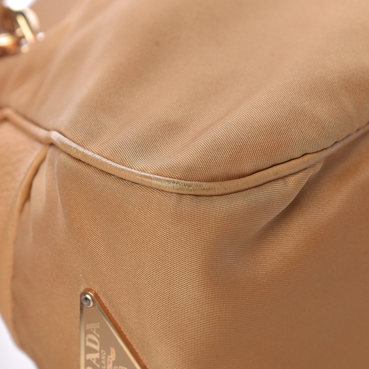 Prada Nylon Vitello Daino Pochette Sabbia 9 of 17