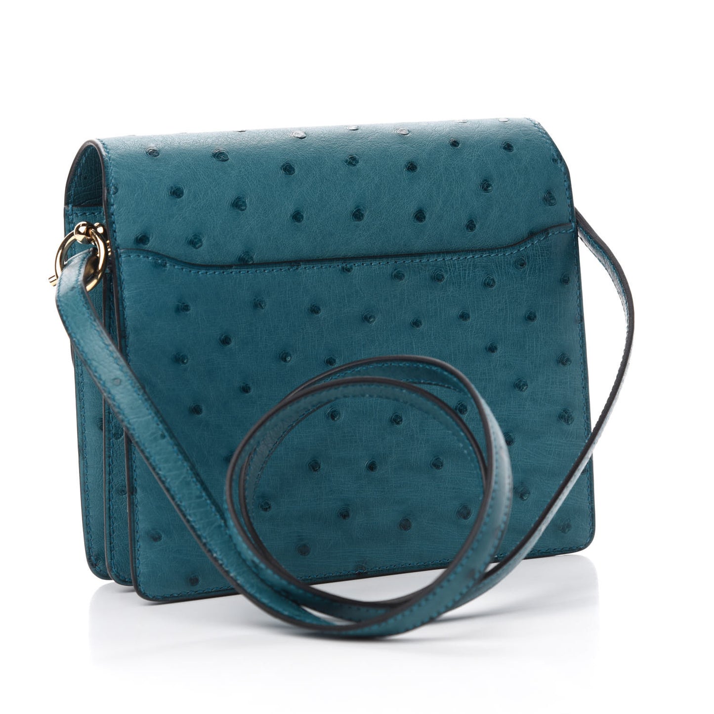 Ostrich Mini Sac Roulis Cobalt
