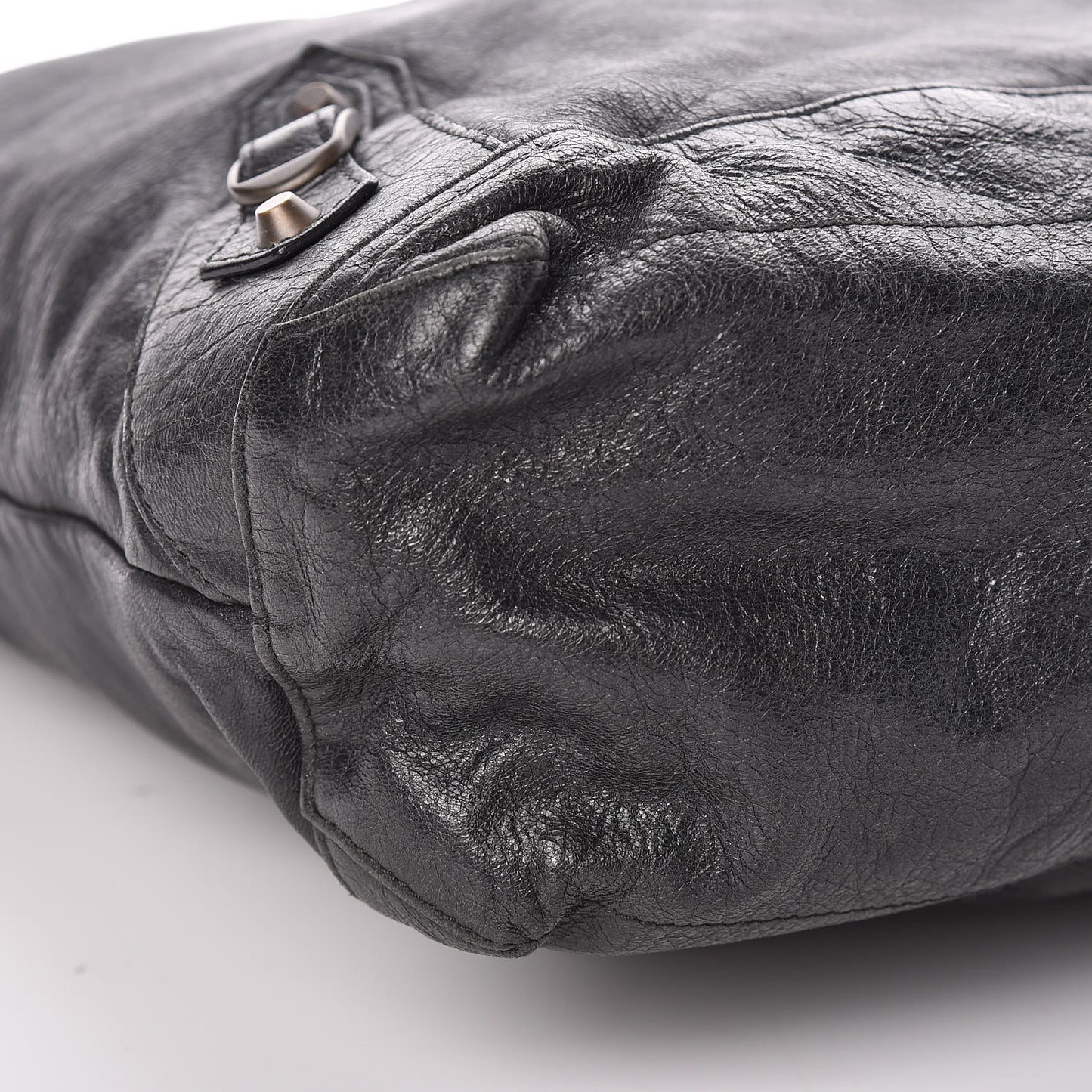 Agneau Classic Hardware Day Hobo Black