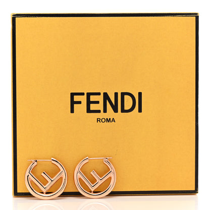 Fendi Metal FF Hoop Earrings Gold 5 of 5