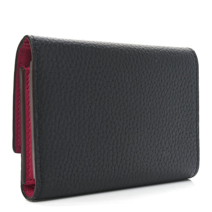 Louis Vuitton Taurillon Capucines Compact Wallet Black 3 of 7