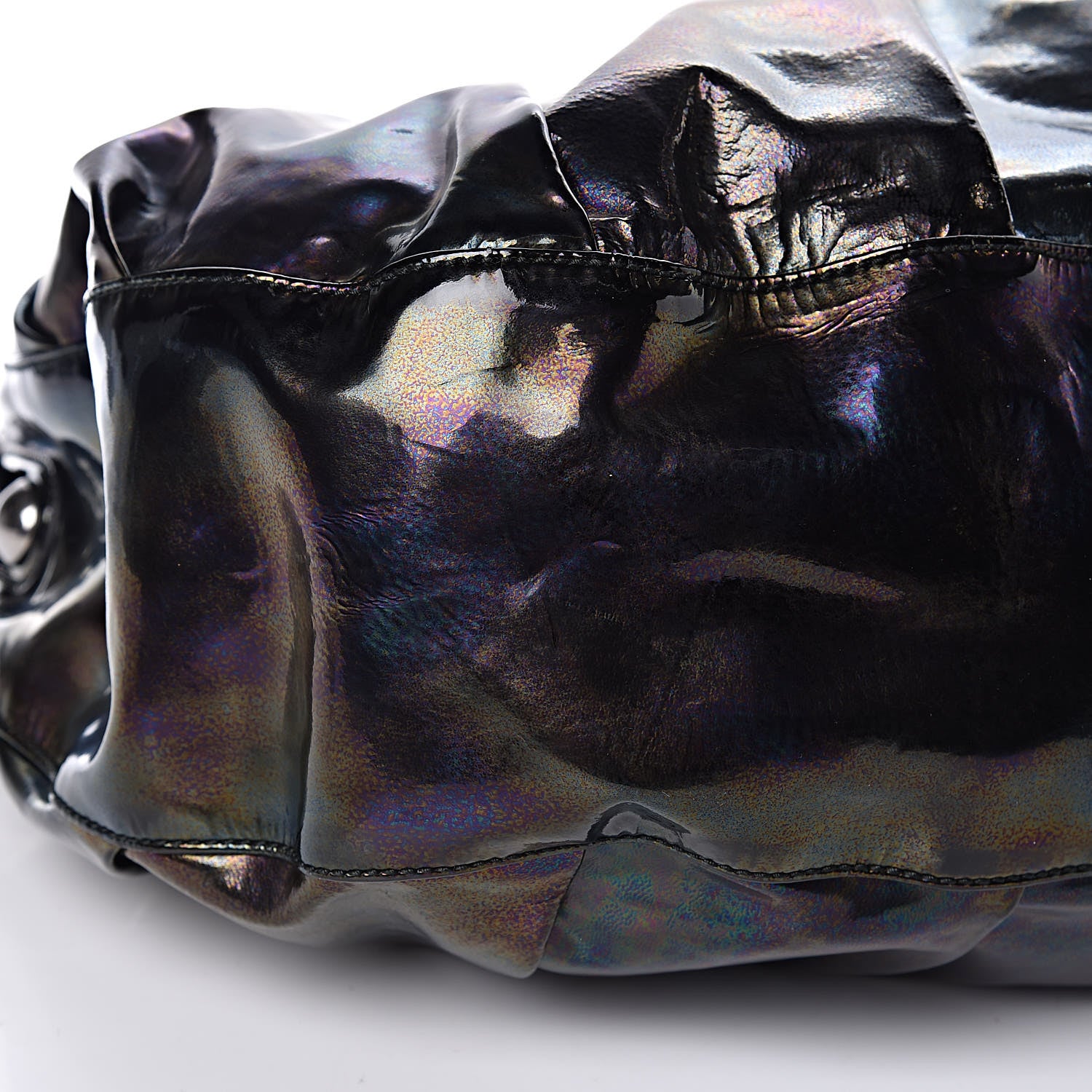 Gucci Iridescent Patent Medium Icon Bit Shoulder Bag Black 9 of 12