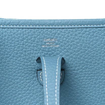 Hermes Taurillon Clemence Evelyne 23 Poche III New Blue Jean 5 of 10