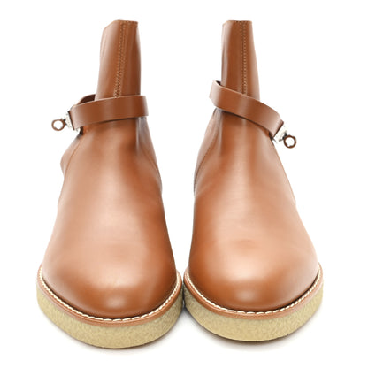 Hermes Heritage Calfskin Follow Ankle Boots 40.5 Naturel 3 of 9