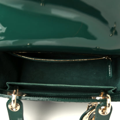 Christian Dior Patent Cannage Medium Lady Dior Pine Green 5 of 10