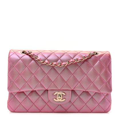 Chanel Iridescent Caviar Quilted Medium Double Flap Pink 1 of 11