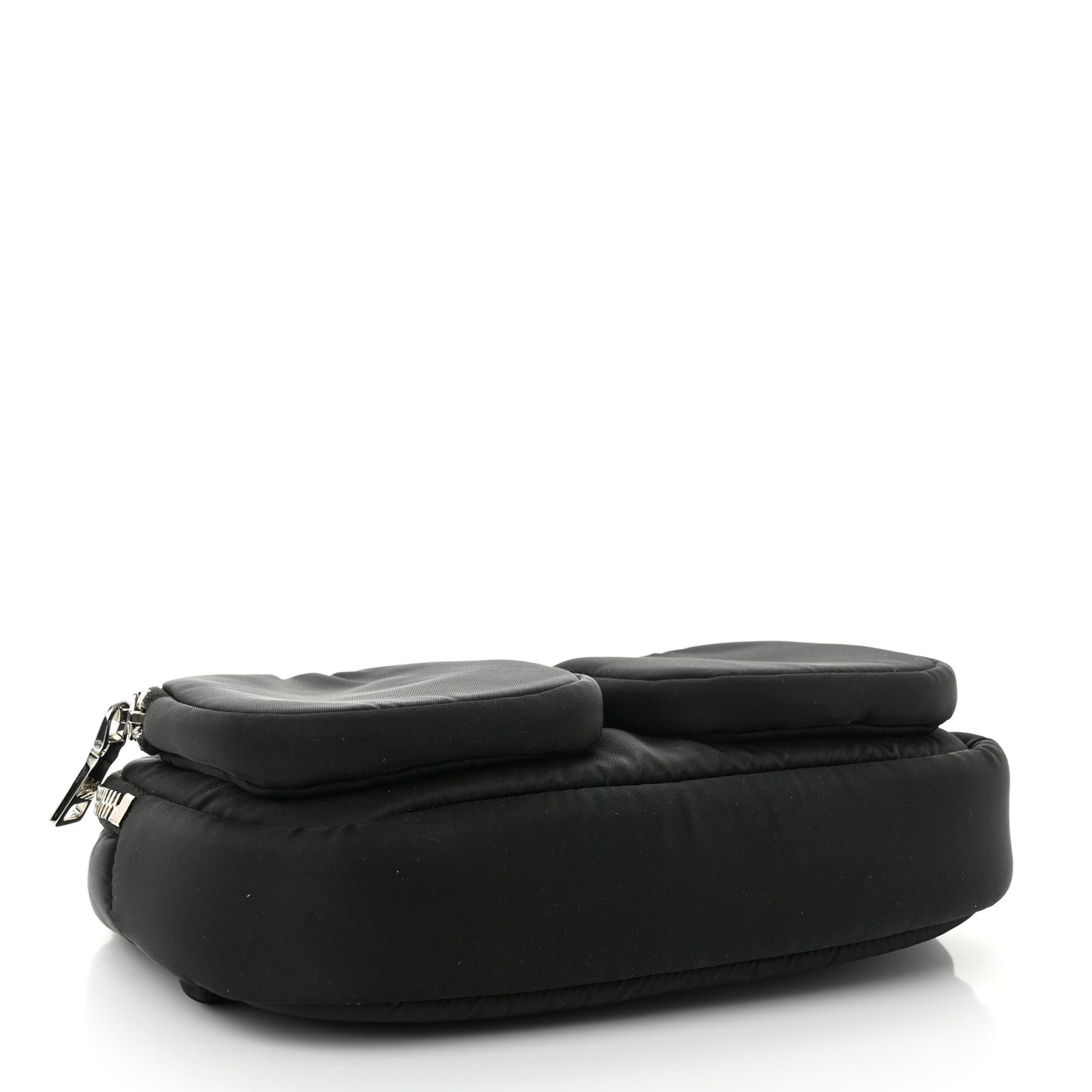 Tessuto Nylon Pocket Cargo Belt Bag Black Fuoco