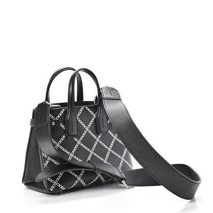 Burberry Goatskin Link Print Baby Banner Tote Black 2 of 11