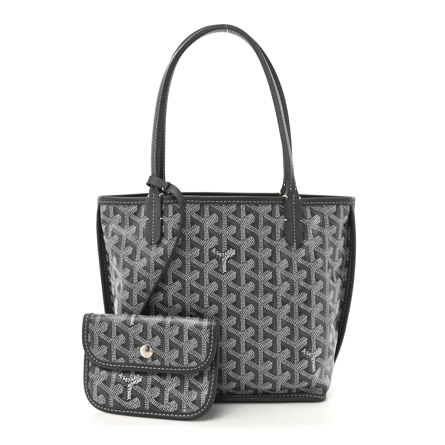 Goyardine Reversible Mini Anjou Grey