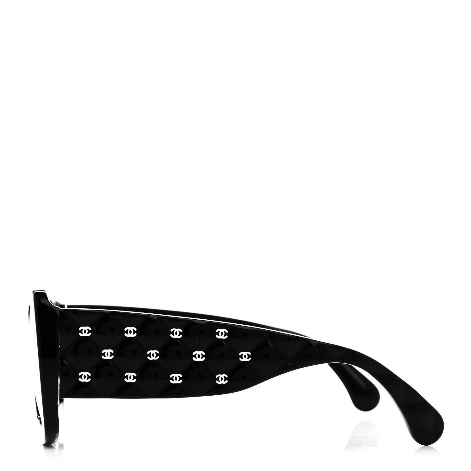 Chanel Acetate Quilted CC Rectangle Sunglasses 5483-A Black 3 of 7