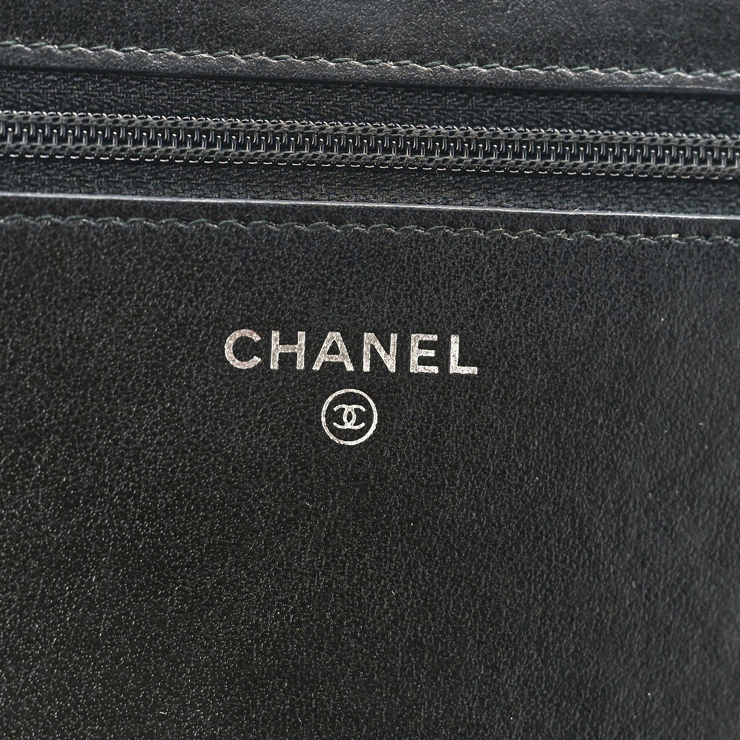 Chanel Calfskin Diagonal Chevron Quilted Tassel Wallet On Chain WOC Black 6 of 11