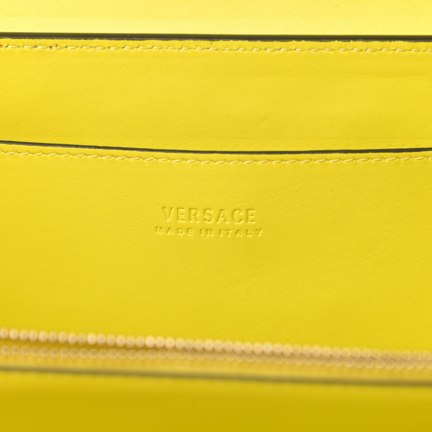Versace Calfskin Small DV One Yellow 6 of 12