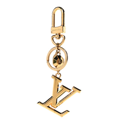 Louis Vuitton LV Facettes Bag Charm Key Holder Gold 1 of 6