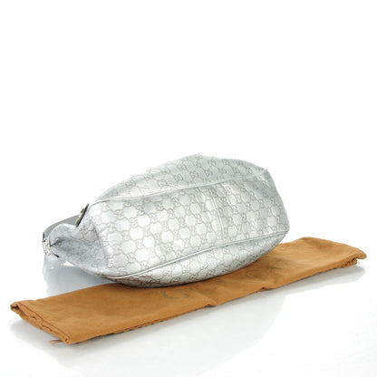 Gucci Metallic Guccissima Medium Sukey Hobo Silver 4 of 7