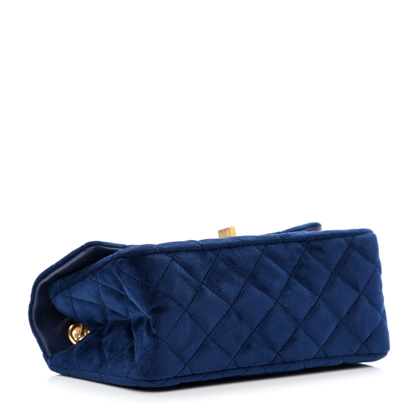 Velvet Quilted Mini 2.55 Reissue Flap Blue