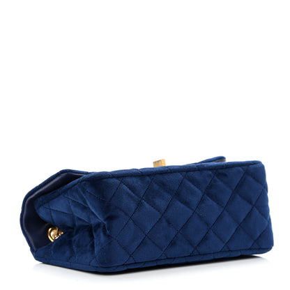 Chanel Velvet Quilted Mini 2.55 Reissue Flap Blue 4 of 10